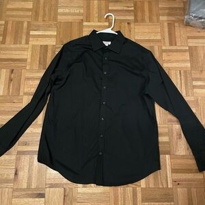 EUC Merona black button down shirt
